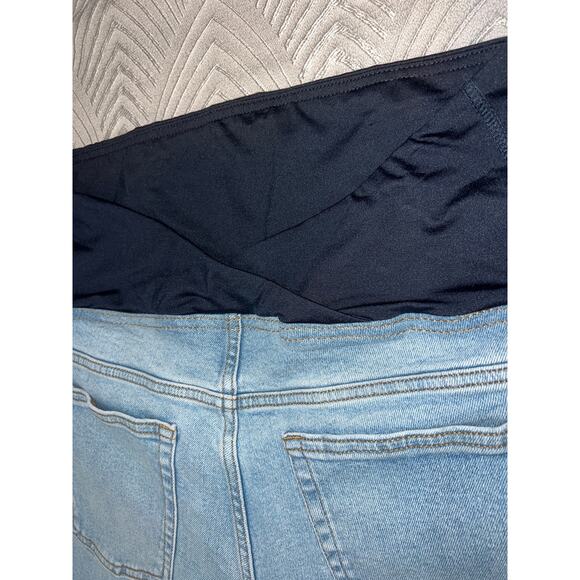 Isabel Maternity 80’s High-Rise Over Belly Denim Jeans Size 12 New - Picture 10 of 14